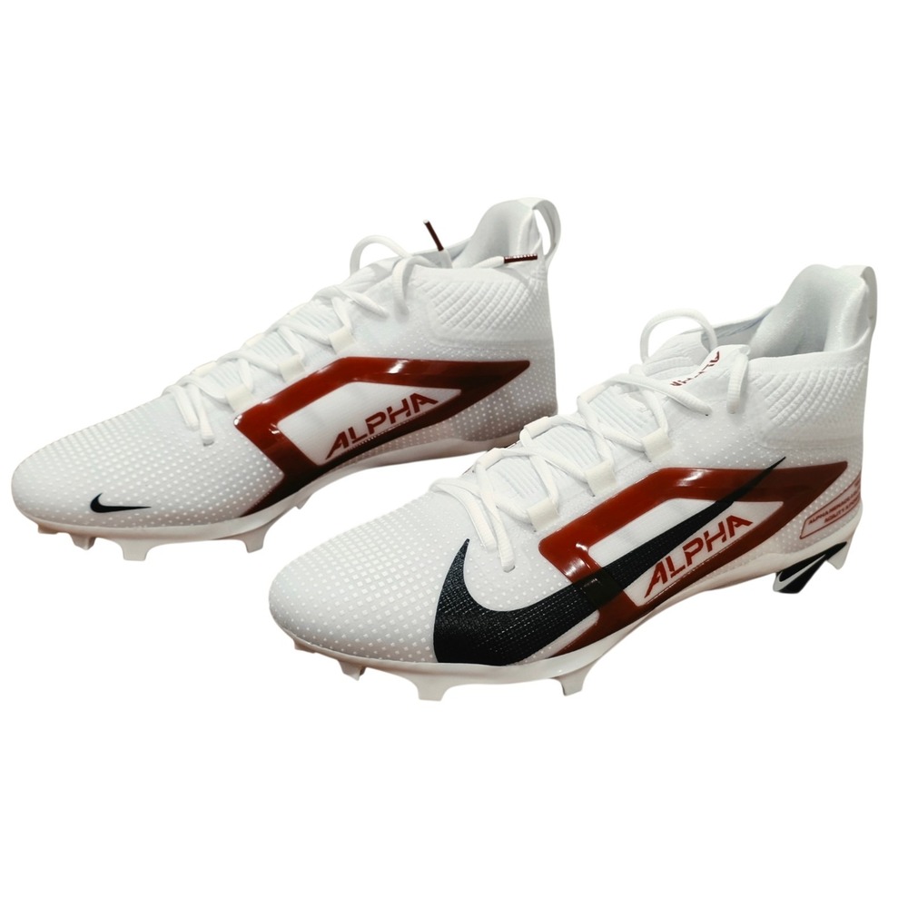 Nike Alpha Menace 4 Elite Football Cleats White Red Black Men 13 IB2501-106